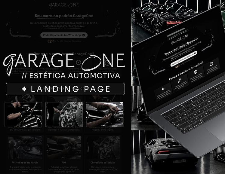 Projeto 008 — Landing Page Estética Automotiva GarageOne